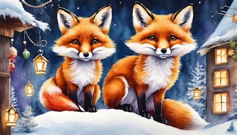 Cute Fox Christmas Free Stock Photo - Public Domain Pictures