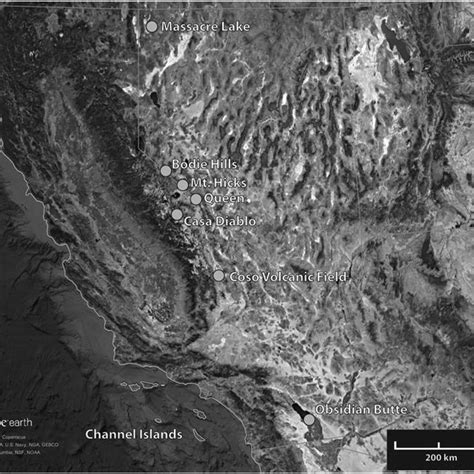 Map of obsidian sources identified for Channel Islands artifacts. | Download Scientific Diagram