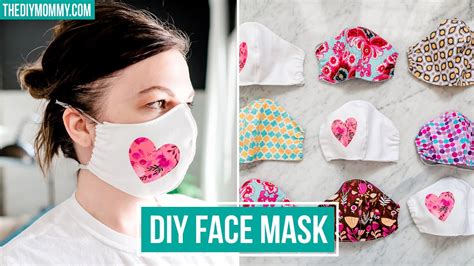 How to sew a DIY FACE MASK with Cricut or cut by hand | Fitted, Filter Pocket, Multiple Sizes ...