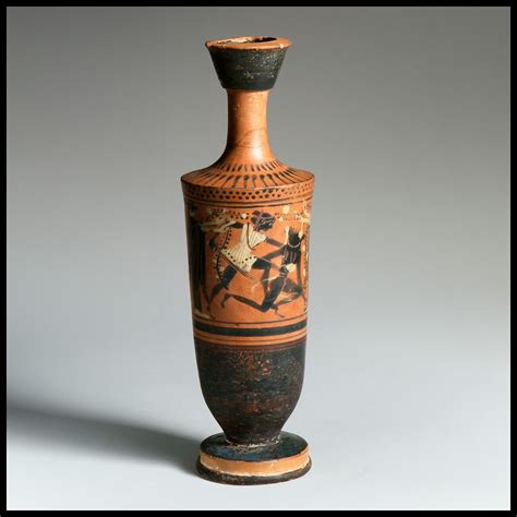 Attributed to the Diosphos Painter | Terracotta lekythos (oil flask) | Greek, Attic | Archaic ...