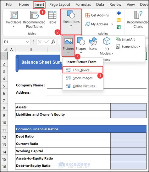 How to Create Consolidated Balance Sheet Format in Excel