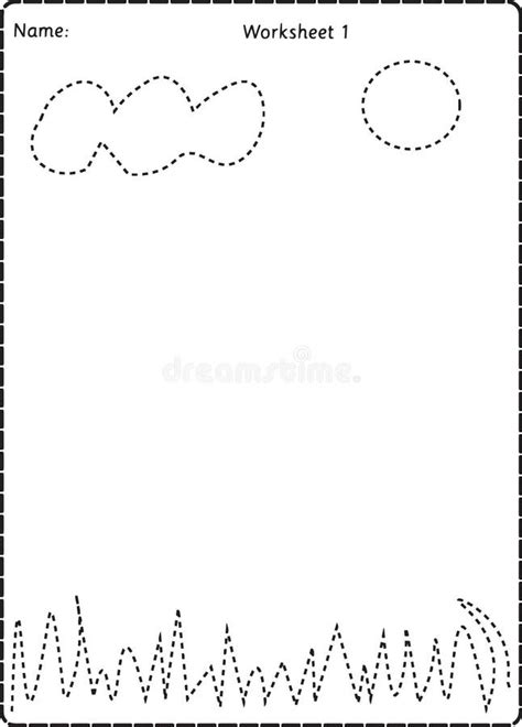 Hand Drawn Tracing Worksheets for Kids Pencontrol and Handwriting ...