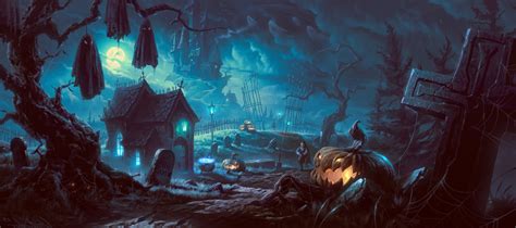 artwork, Fantasy Art, Halloween, Pumpkin, Forest Wallpapers HD ...