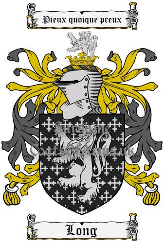 Long (English) Coat of Arms (Family Crest) Image Download