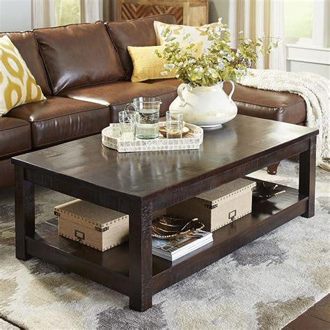 Parsons Large Coffee Table - Tobacco Brown | Coffee table decor living room, Coffee table, Brown ...