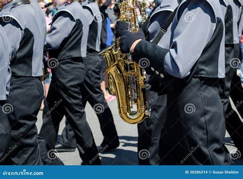 Brass Instruments Marching Band Stock Photo - Image of teens ...