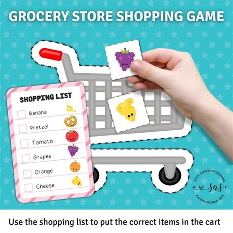 Pretend Play Grocery Store Shopping Game » Crafts And Printables Shop