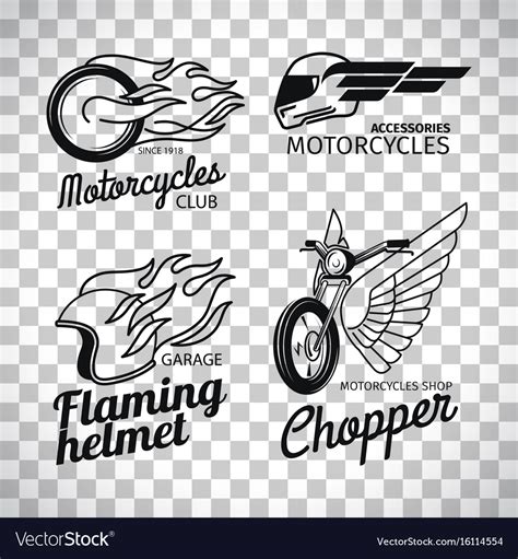 Motorcycle race logo on transparent background Vector Image