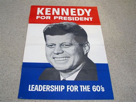 ORIGINAL JOHN F KENNEDY CAMPAIGN POSTER - 28" X 41" | #1865954828