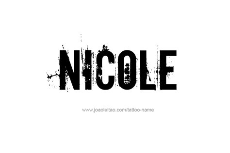 Nicole Name Tattoo Designs