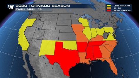 National Tornado Count Above Average Through Mid-April - WeatherNation