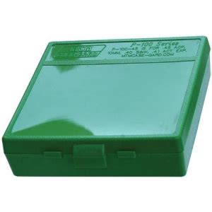 MTM Case-Gard P-100-45 Handgun Ammo Box for 100 Rounds of .40/10mm/.45 ACP Cal Ammo - Green ...