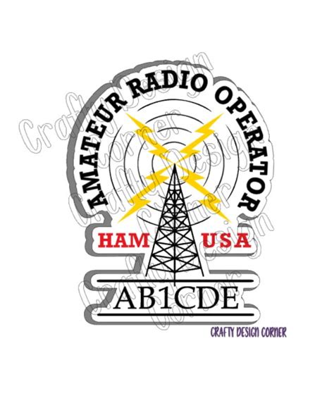 USA HAM Radio Call Sign, Ham Radio STICKER, Custom Call Sign Ham, Low Amateur Radio Operator ...