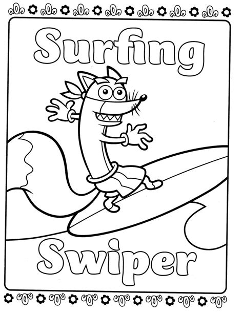 Swiper The Fox Coloring Pages - Swiper The Fox Acrobat Coloring Pages ...