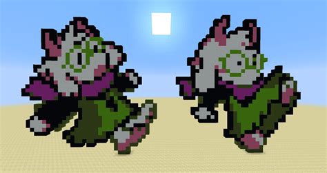 Minecraft Pixel Art - Surprised Hatless Ralsei by SecminourTheThird on ...