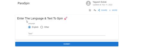 ParaSpin - The Text Spinner | Devpost