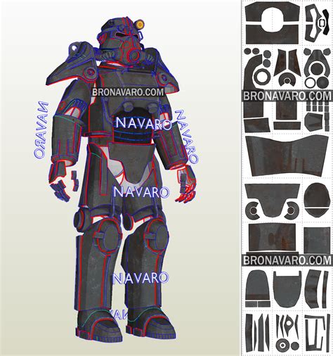 FALLOUT T-45 Armor (Foam Template) - Power Armor T45 Pepakura – NAVARO