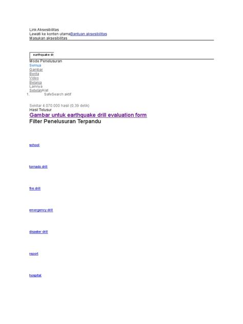 Earthquake Drill Evaluation Form | PDF | Public Safety | Computer File