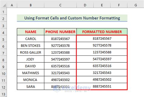 How to Format Phone Number with Country Code in Excel (4 Methods)