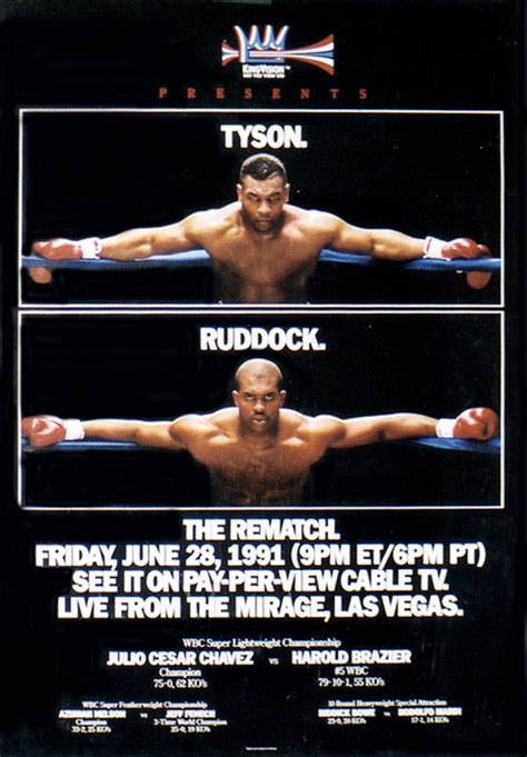 Mike Tyson vs. Donovan Ruddock (2nd meeting) - BoxRec