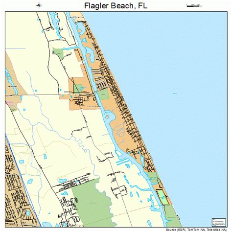 Flagler Beach Florida Street Map 1222550