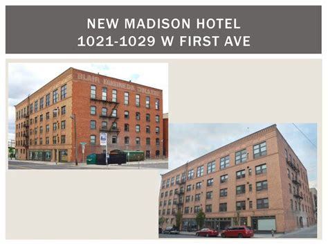 SPECIAL VALUATION 1021 – 1029 w First Ave New Madison hotel - ppt download