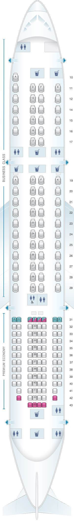 Seat Map Singapore Airlines Airbus A350 900 config.3 | SeatMaestro