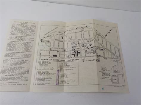 Original 1956 Tourist Map of Hickam Air Force Base in Hawaii | Etsy
