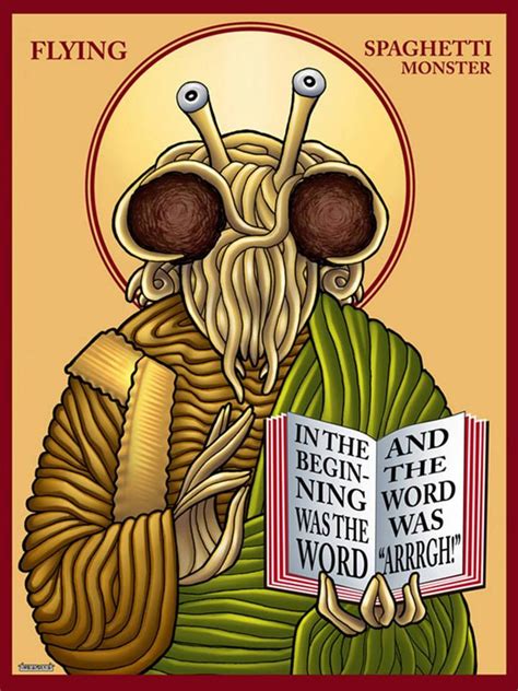 Flying Spaghetti Monster / Art Prints / Wall Art / Artwork / Orthodox Icon / Atheist / FSM ...