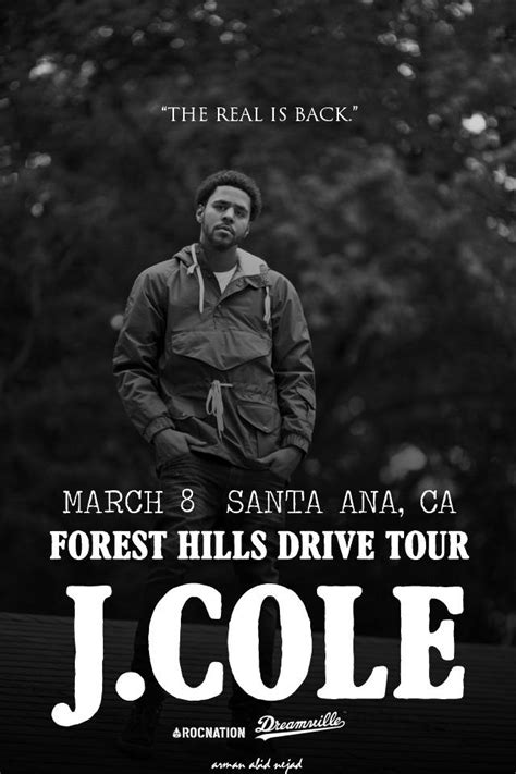 J.Cole Forest Hills Drive Tour Poster Project on Behance