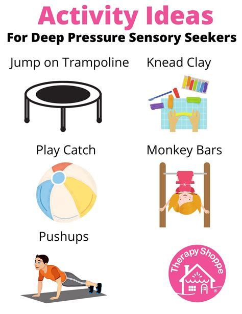 Activities for deep pressure sensory seekers | Sensory seeker, Emotions activities, Sensory ...