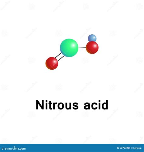 Nitrous Acid, Molecular Formula Stock Vector - Illustration of oxide ...