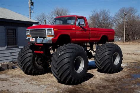 big red | Monster trucks, Trucks, Lifted trucks