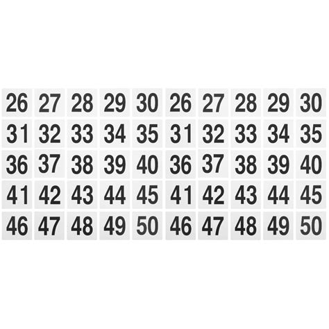 50 Pcs Digital Table Number Plate Emblems Rustic Numbers Tent Banquet Holders Seating Signs ...