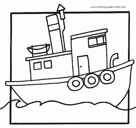 Tugboat #1 | Coloring pages, Boat cartoon, Online coloring pages