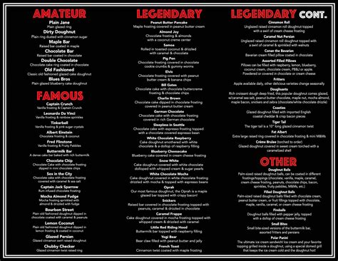 Legendary Doughnuts Menu :: Behance