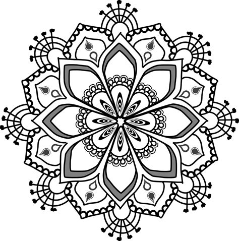 Free Mandalas Clip Art, Mandala Free Clipart - Black And White Mandala Clip Art (1069x1079), Png ...