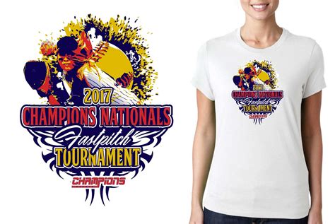 SOFTBALL TSHIRT LOGO DESIGN Champions-Nationals-Fastpitch-Tournament BY UrArtStudio - UrArtStudio