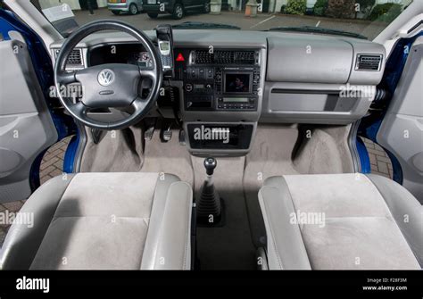 2001 Volkswagen T4 camper van cab interior Stock Photo - Alamy