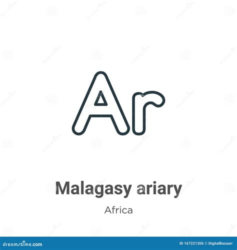 Malagasy Ariary Vector Icon On White Background. Flat Vector Malagasy ...