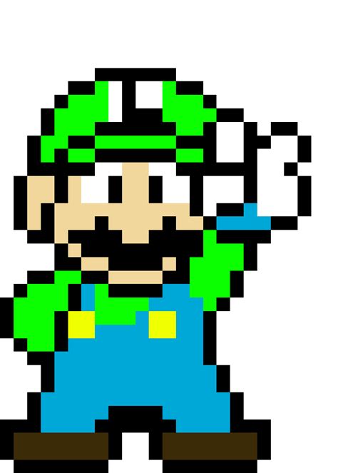 Luigi Pixel Art from Super Mario Bros