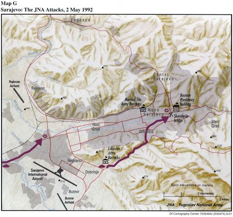 Map of Sarajevo - May 1992