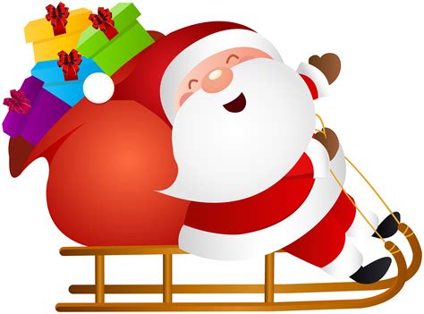 Santa Claus in Sleigh PNG Clip Art | Gallery Yopriceville - High-Quality Free Images and ...