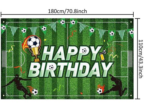 Soccer Birthday Party Backdrop Football Field Photo Background | Etsy