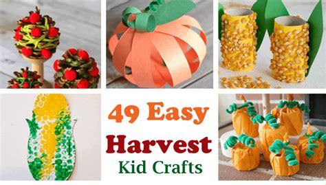 50 Harvest Crafts for Preschool to Make- Easy Fall Fun - A Crafty Life