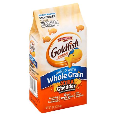 Pepperidge Farm Goldfish Whole Grain Xtra Cheddar Baked Snack Crackers ...