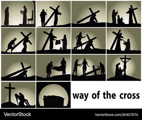 Way of the cross Royalty Free Vector Image - VectorStock