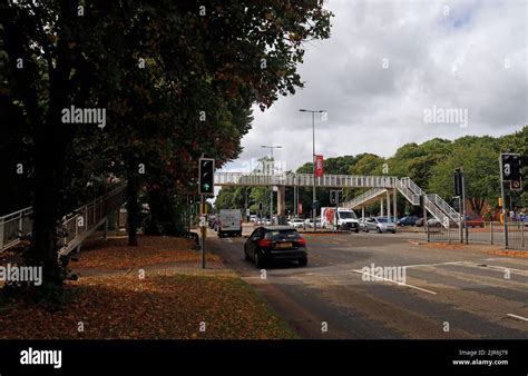 Footbridge over Western Avenue, Cardiff at Cardiff Metropolitan University, Llandaff campus ...