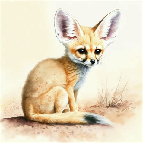 Fennec Fox Baby Digital Art by Wes and Dotty Weber - Pixels