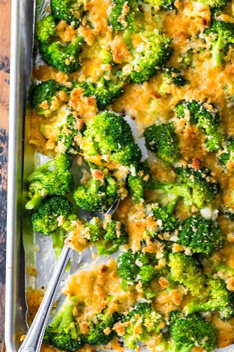 Crispy Cheesy Roasted Broccoli Recipe - The Cookie Rookie